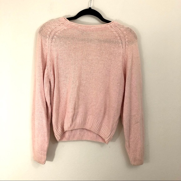 Vintage Pink Knit Sweater Size L - Picture 5 of 6